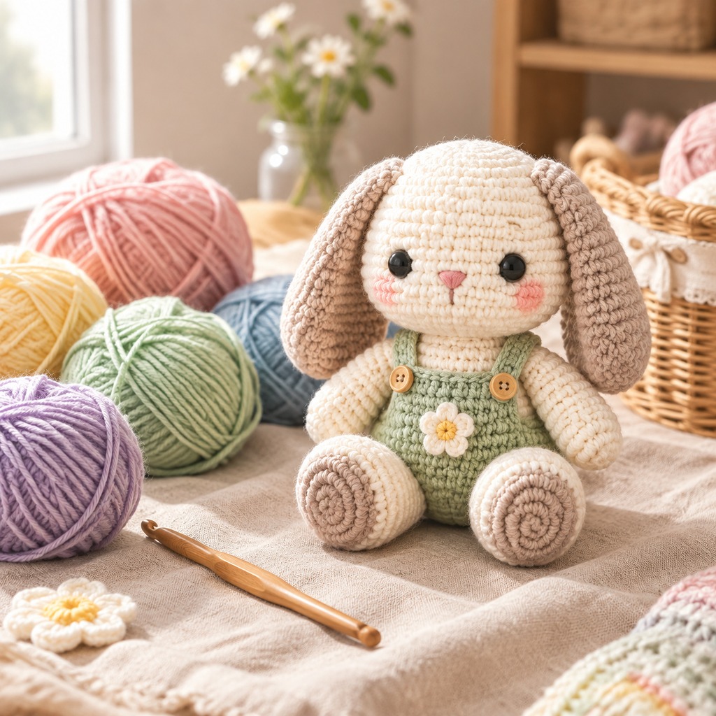 Crochet yarn amigurumi craft
