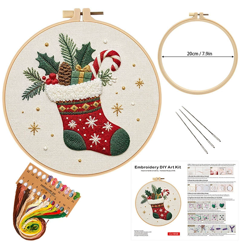 Christmas Cheer holiday needlework kit bundle